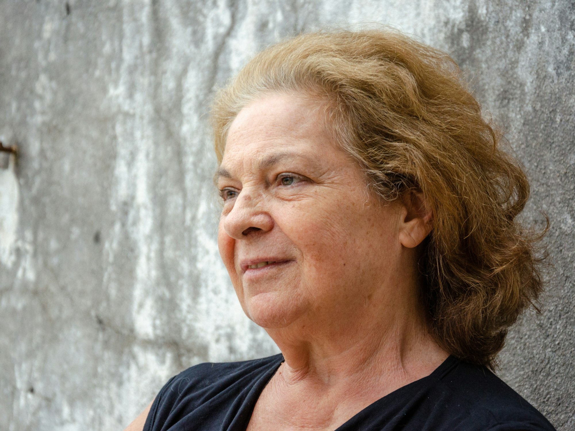 portrait of senior woman face smiling