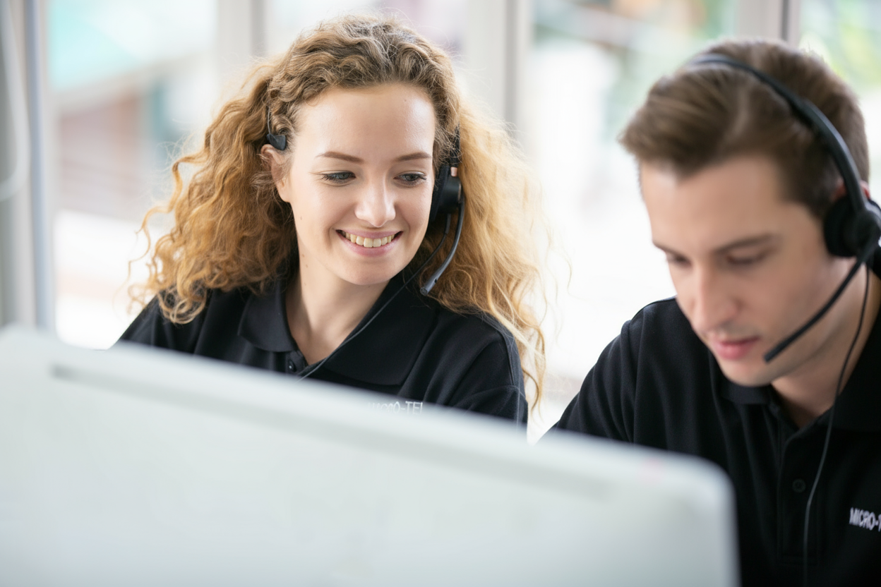 Microtel Support Center training new employee